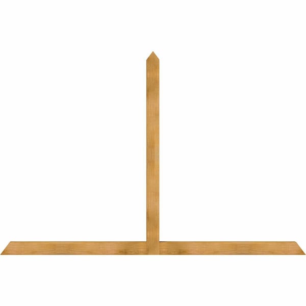 Ekena Millwork Portland Rough Sawn Timber Gable Bracket, Western Red Cedar, 96"W x 64"H x 4"D x 4"F, 16/12 Pitch GBW096X64X0404POR00RWR - main